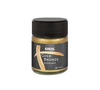 Kreul 99462 - Peinture aux pigments métalliques Or Bronze 50 ml, pour des effets bronze brillants, opaque et résistant à la lumière, pour bois, carton, pierre, céramique etc.