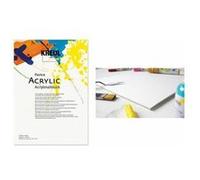 Kreul 84108-Solo Goya Acrylic, Tube de 100 ML en Rouge Carmin, Peinture Acrylique crémeuse et Polyvalente à Base d'eau, séchage Rapide et Mat, Papier, Natural White, DIN A4, 10 Blatt