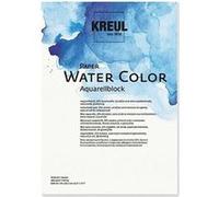 Kreul 69011 - Paper Water Color, Bloc d'aquarelle, DIN A4, 200 g/m, 10 Feuilles, sans Acide et résistant au vieillissement, Blanc Naturel, pour la Peinture avec Aquarelle et Gouache