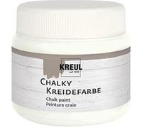 Kreul 75311 - Peinture à la Craie Chalky, White Cotton en Pot Plastique de 150 ML, Couleur Douce - Mate, Couvrant comme Une crème, séchage Rapide, pour des Effets de Look usé