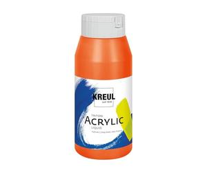KREUL Colecreativo 17002 - Solo Goya Triton Peinture Acrylique Orange véritable, Flacon de 750 ML, séchage Rapide et Mat, Peinture à Base d'eau, qualité Studio, Bon Pouvoir Couvrant et Bon rendement