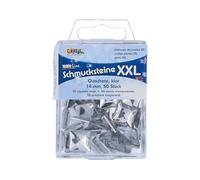 Kreul Croix 49678 Pierres à Bijoux XXL carrées Env. 14 mm, 50 pièces Transparentes