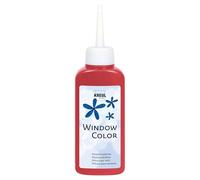 KREUL Finestra della Stoffa Window Color 80 ML in Pratica Bottiglia con Rivestimento Soft Vetro Bambini Vernice Vetro della Finestra, Dark red