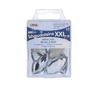 KREUL Gemmes décoratives XXL feuille facettée transparente 40 mm. 6u.