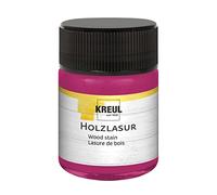 Kreul Holzlasur 78507-Lasure Acrylique Couleurs intenses, Pot de 50 ml en Magenta, pour Bois Non traité et papiers naturels absorbants, Fluide-Peinture Liquide à Base d'eau
