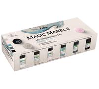 Kreul Magic Marble Un ensemble de couleurs pour marbrer Chalky Living Colours 6 x 20 ml