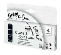 Kreul Papeterie - Fournitures Kreul Glass & Porcelain Pen Handlettering, Kit De 4 224608