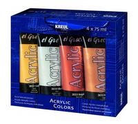 KREUL Peinture acrylique el Greco Acrylic Metallic 75 ml Set de 4 pièces