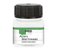 Kreul Peinture Acrylique Mate, couvrante crémeuse et sèche Rapidement-Convient pour de Nombreuses Surfaces différentes-Verre, Couleur : Blanc Pastel, 20 ml (Lot de 1)