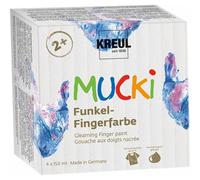 KREUL Peinture au doigt étincelante "MUCKI" 150 ml, set de 4 pièces