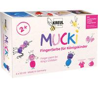 KREUL Peinture au doigt "MUCKI" pour les enfants rois 50 ml Set de 6 pièces