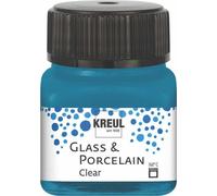 KREUL Peinture pour verre et porcelaine Clear bleu cyan 20 ml