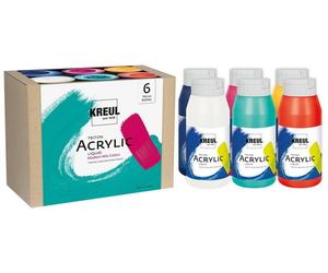 Kreul Triton Ensemble de peintures acryliques Modern Mix Colors 6 x 750 ml