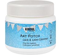 Kreul 49651 - Art Potch Laque et Colle Mica, boîte 150 ML, Colle de serviettage et de décoration à Base d'eau, pour Bois, céramique, Pierre et Carton