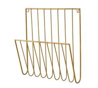 Krf179 Porte-revues mural à suspendre pour documents, lettres, magazines, dossiers Doré 26 x 25 x 7 cm