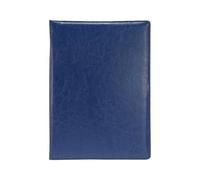 Krf210 Mallette en cuir avec logo/texte/bloc-notes pour CV d'affaires, entretien, noir, rouge, bleu, 24 x 32 cm