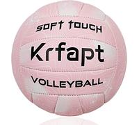 Krfapt Balles de volleyball de beach-volley - Taille 5 - Pour entraînement en extérieur et intérieur - Rose