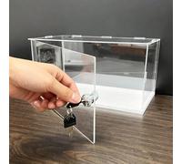 KRFVGYQNK Vitrine en Plastique, Cube d'affichage en Acrylique verrouillé avec clé, Plusieurs Tailles, boîte de Protection Contre la poussière for vitrine Collection(45x40x30cm(18"x16"x12"))