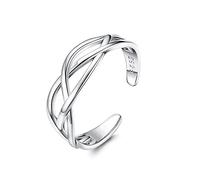 KRFY 925 Bagues D'orteil en Argent pour Femme Wrap Réglable Open Cuff Bague Hypoallergénique Turquoise Celtic Knot Vintage Band Bague D'orteil pour Homme Fille