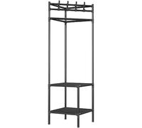 KRHINO Cintres de Couloir Porte-Manteau d'angle, Porte-Manteau autoportant, Porte-Manteau avec étagère à Chaussures et étagère de Rangement, Organisation d'angle d'entrée Convient pour Le Salon