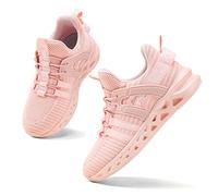 Kricely Chaussures de tennis respirantes et légères pour garçons et filles, Rose, 5 US Big Kid