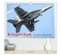 Kriegstechnik. Kampfjet-Impressionen (hochwertiger Premium Wandkalender 2026 DIN A2 quer), Kunstdruck in Hochglanz: Die Kriegstechnik der U.S. Luftwaffe in tollen Bildern