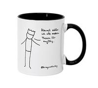 kriegundfreitag Z889625 Tasse à café blanche de qualité supérieure Blanc 1 pièce (1 paquet)