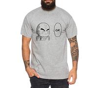 Krilin Ok - T-Shirt pour Homme One Goku Dragon Master Son Ball Vegeta Turtle Roshi Piece Golds DB, Farbe2:Gris Chiné, Größe2:Large