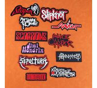 Krilucly 10 Pièces Patch de Nom de Broderie Personnalisée, Groupe Musique Rock, Ecusson Patch Brodé Thermocollant, pour Vêtements, Chapeaux,Jeans, Vêtements de Bricolage