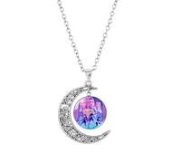 Krilucly Demons Hunters Collier Hun-Trix RU Mi sa Ja Boys de Rpy Ti Ger Dessins Animés Colliers K-Pop D-Demon H-Hunters Merch Lune Pendants collier Accessoires pour les Fans,Les Filles,Femmes-P