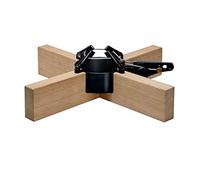 Krinner Copenhague 95020 Pied de Sapin de Noël Design Chêne/Noir 50 cm avec pédale et câble pour Hauteur d'arbre jusqu'à 2,5 m