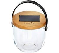 Krinner Lumix 22500 Deco glass - Lampe solaire/Lanterne avec port USB, verre, 0.16 W, transparent, 14,5 x 15 cm G