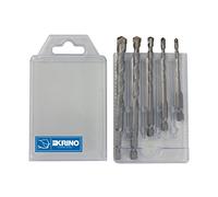 Krino 03085700 embouts FORATUTTO avec queue 6 pans 1/4, universels, SET de 5 pièces, acier, 4 ÷ 10 mm