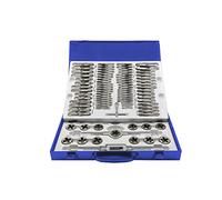 Krino 17012500 tarauds et filières M + MF 2 ÷ 18 pour garages et ateliers, Lot de 110 pièces, acier