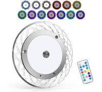 Kriogor 12V Lumières Intérieure à LED Lampe Eclairage, 8 Feux latéraux Multicolores, Plafonnier LED RV 81 LEDs avec Interrupteur, 600LM réglable RV de Toit de Lampes pour Camping-Car, Bateau
