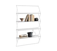 KRIPTONITE bibliothèque murale ETA BETA (H 135 cm, blanc mat - Allumino)