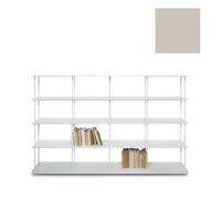 KRIPTONITE bibliothèque murale KROSSING MAXI H 109 cm avec base pour support au sol (L 200 cm Dunes de sable, beige gaufré - Métal)