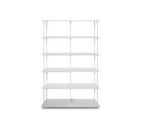 KRIPTONITE bibliothèque murale KROSSING MAXI H 135 cm avec base pour support au sol (L 100 cm blanc opaque - Métal)
