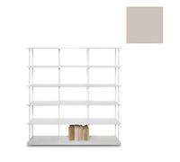 KRIPTONITE bibliothèque murale KROSSING MAXI H 135 cm avec base pour support au sol (L 150 cm Dunes de sable, beige gaufré - Métal)