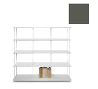 KRIPTONITE bibliothèque murale KROSSING MAXI H 137 cm avec base pour support au sol (L 150 cm Anthracite mat RAL 7022 - Métal)