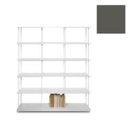 KRIPTONITE bibliothèque murale KROSSING MAXI H 170 cm avec base pour support au sol (L 150 cm Anthracite mat RAL 7022 - Métal)