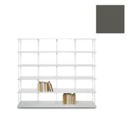 KRIPTONITE bibliothèque murale KROSSING MAXI H 170 cm avec base pour support au sol (L 200 cm Anthracite mat RAL 7022 - Métal)