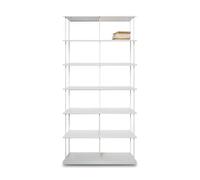 KRIPTONITE bibliothèque murale KROSSING MAXI H 203 cm avec base pour support au sol (L 100 cm blanc opaque - Métal)