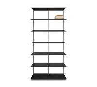 KRIPTONITE bibliothèque murale KROSSING MAXI H 203 cm avec base pour support au sol (L 100 cm Noir opaque - Métal)