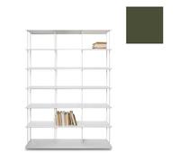 KRIPTONITE bibliothèque murale KROSSING MAXI H 203 cm avec base pour support au sol (L 150 cm Vert mat RAL 6003 - Métal)