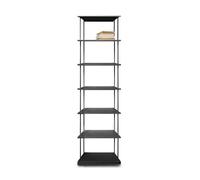 KRIPTONITE bibliothèque murale KROSSING MAXI H 203 cm avec base pour support au sol (L 50 cm Noir opaque - Métal)
