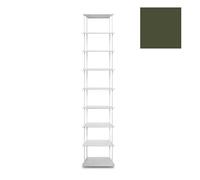 KRIPTONITE bibliothèque murale KROSSING MIDI 40 x H 203 cm avec base pour support au sol (Vert mat RAL 6003 - Métal)