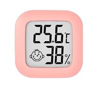 Kripyery Hygromètre numérique d'intérieur - Indicateur d'humidité - Thermomètre précis - Pour la maison, le bureau, la serre, le mini hygromètre - Rose XL