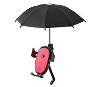 Kripyery Parapluie de Support de téléphone de vélo détachable Anti-dérapant Support de téléphone de vélo Parapluie Angle réglable Ferme Rouge Type de Guidon