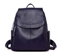 Kris Anna Lettre Gaufrage Sac à Main porté Dos avec Rabat pour Femme Bleu foncé